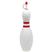 Sipper cup shaped like a bowling pin