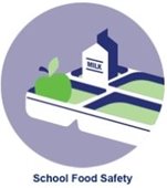School Food Safety Icon with lunch tray