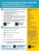 Image of DOH Respiratory Illness Guidelines handout