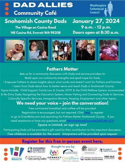 Dad Allies Community Cafe Flyer