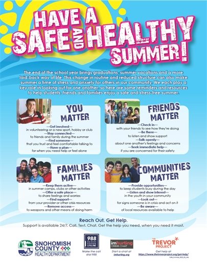 Have a Healthy and Safe summer!