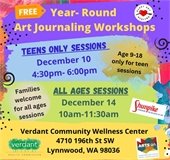 Art journaling workshop flyer