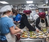 Students in High School Culinary class