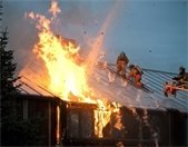 Firemen fighting a fire