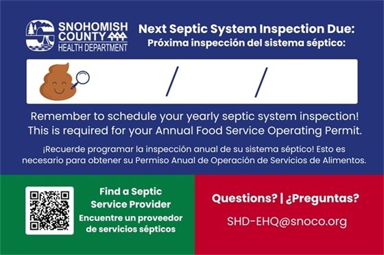 Septic System Inspection Date reminder magnet