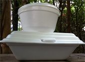 Styrofoam take-out containers