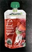 Image of recalled sweet potato and spinach pouch