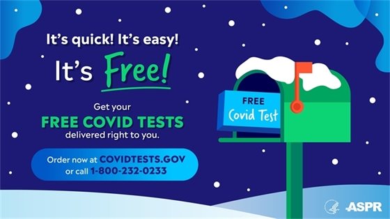 Free COVID tests image - www.covidtests.gov