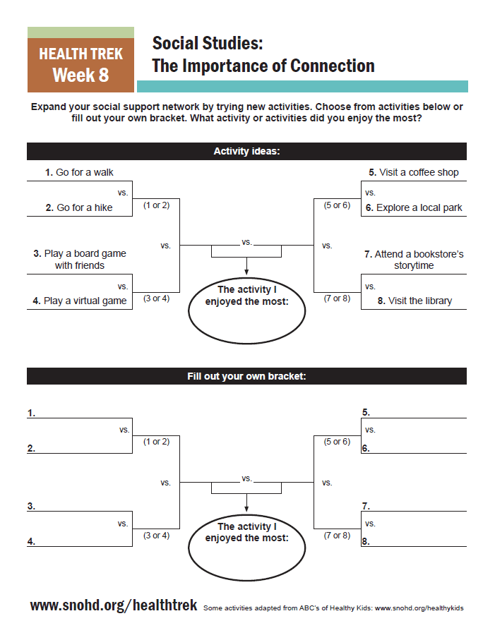Health Trek Week 8 Activity_Social Bracket Activity